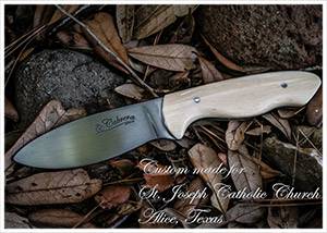 Custom Made Knife - St. Joseph Church Raffle 2014